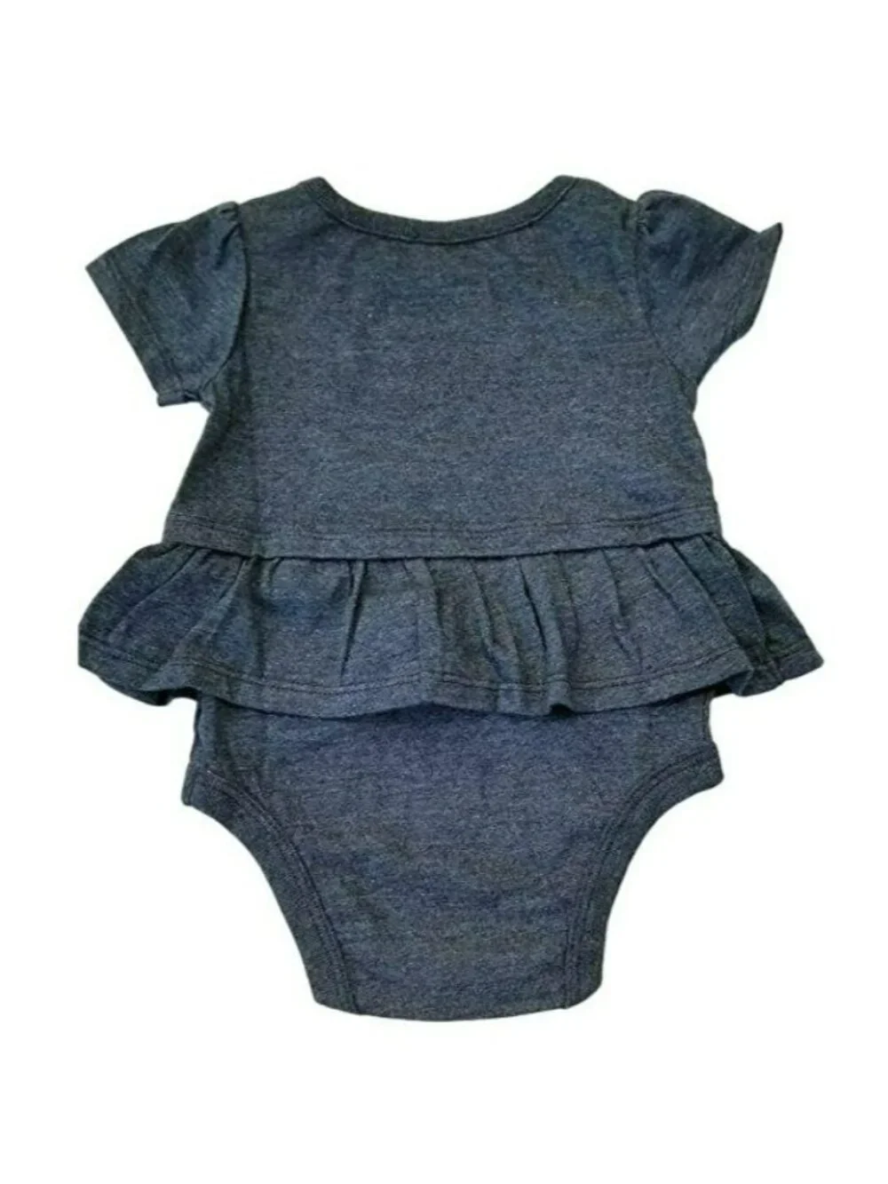 Garanimals Little Sweet Heart Top Baby Girls Denim Blue Flutter 12 Mo LH7220